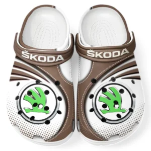 Skoda Crocs Sandals For Men Women, Gift For Skoda Fan CAR181031525729 - Brown