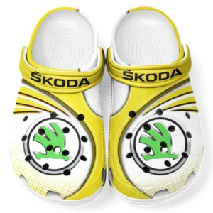 Skoda Crocs Sandals For Men Women, Gift For Skoda Fan CAR181031525729 - Yellow