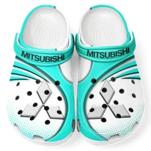 Mitsubishi Crocs Sandals For Men Women, Gift For Mitsubishi Fan CAR181031525732 - Cyan