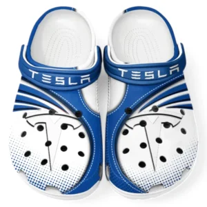 Tesla Crocs Sandals For Men Women, Gift For Tesla Fan CAR181031525734 - Blue