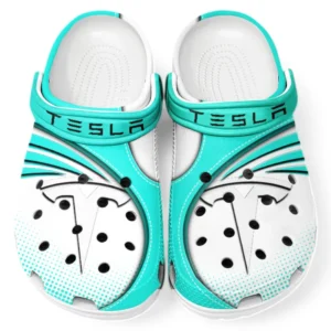 Tesla Crocs Sandals For Men Women, Gift For Tesla Fan CAR181031525734 - Cyan