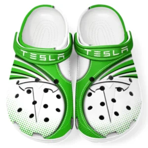 Tesla Crocs Sandals For Men Women, Gift For Tesla Fan CAR181031525734 - Green