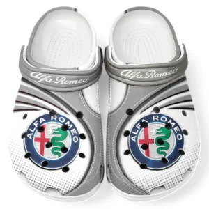 Alfa Romeo Crocs Sandals For Men Women, Gift For Alfa Romeo Fan CAR181031525737 - Gray
