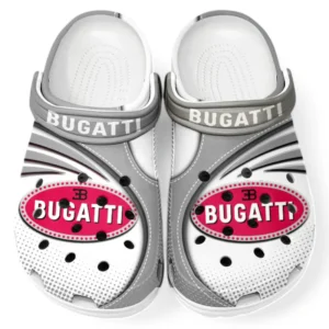 Bugatti Crocs Sandals For Men Women, Gift For Bugatti Fan CAR181031525741 - Gray