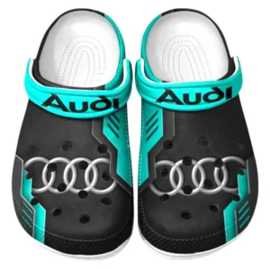 Audi Crocs Shoes, Clogs Men Women, Gift For Audi Fan CAR185031525225 - Cyan