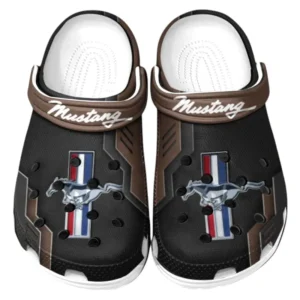 Ford Mustang Crocs Shoes, Clogs Men Women, Gift For Ford Mustang Fan CAR185031525228 - Brown