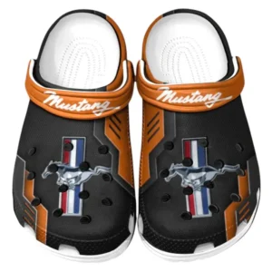 Ford Mustang Crocs Shoes, Clogs Men Women, Gift For Ford Mustang Fan CAR185031525228 - Orange