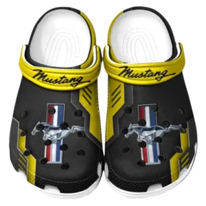 Ford Mustang Crocs Shoes, Clogs Men Women, Gift For Ford Mustang Fan CAR185031525228 - Yellow