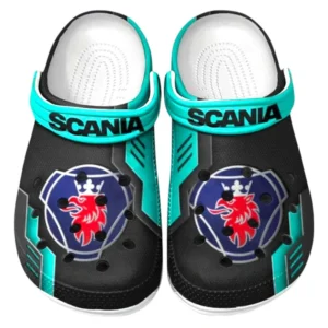 Scania Crocs Shoes, Clogs Men Women, Gift For Scania Fan CAR185031525235 - Cyan