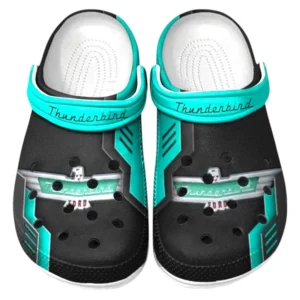 Thunderbird Crocs Shoes, Clogs Men Women, Gift For Thunderbird Fan CAR185031525236 - Cyan