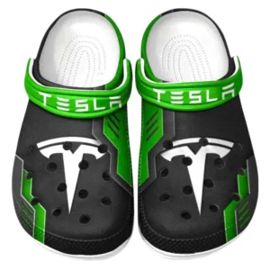 Tesla Crocs Shoes, Clogs Men Women, Gift For Tesla Fan CAR185031525243 - Green