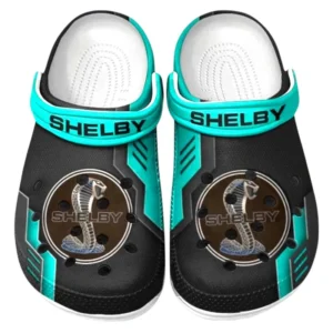 Shelby Crocs Shoes, Clogs Men Women, Gift For Shelby Fan CAR185031525244 - Cyan