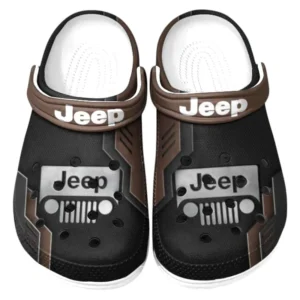 Jeep Crocs Shoes, Clogs Men Women, Gift For Jeep Fan CAR185031525251 - Brown