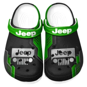 Jeep Crocs Shoes, Clogs Men Women, Gift For Jeep Fan CAR185031525251 - Green