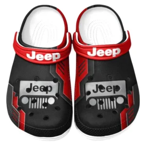 Jeep Crocs Shoes, Clogs Men Women, Gift For Jeep Fan CAR185031525251 - Red