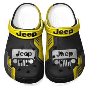 Jeep Crocs Shoes, Clogs Men Women, Gift For Jeep Fan CAR185031525251 - Yellow