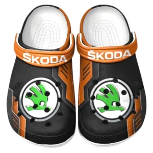 Skoda Crocs Shoes, Clogs Men Women, Gift For Skoda Fan CAR185031525252 - Orange