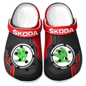 Skoda Crocs Shoes, Clogs Men Women, Gift For Skoda Fan CAR185031525252 - Red