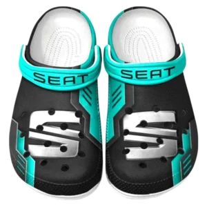 Seat Crocs Shoes, Clogs Men Women, Gift For Seat Fan CAR185031525278 - Cyan