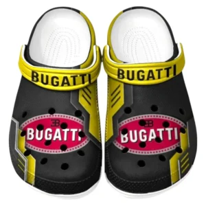 Bugatti Crocs Shoes, Clogs Men Women, Gift For Bugatti Fan CAR185031525284 - Yellow