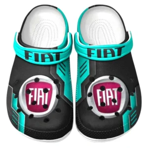 Fiat Crocs Shoes, Clogs Men Women, Gift For Fiat Fan CAR185031525285 - Cyan