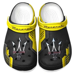 Maserati Crocs Shoes, Clogs Men Women, Gift For Maserati Fan CAR185031525286 - Yellow