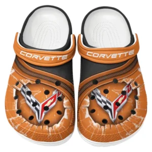 Chevrolet Corvette Crocs Clogs Men Women, Gift For Chevrolet Corvette Fan CAR188032025116 - Orange