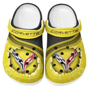 Chevrolet Corvette Crocs Clogs Men Women, Gift For Chevrolet Corvette Fan CAR188032025116 - Yellow