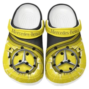 Mercedes Benz Crocs Clogs Men Women, Gift For Mercedes Benz Fan CAR188032025119 - Yellow