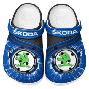 Skoda Crocs Clogs Men Women, Gift For Skoda Fan CAR188032025122 - Blue
