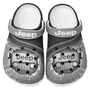 Jeep Crocs Clogs Men Women, Gift For Jeep Fan CAR188032025129 - Gray