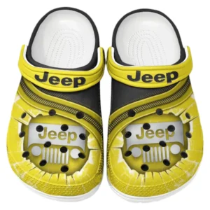 Jeep Crocs Clogs Men Women, Gift For Jeep Fan CAR188032025129 - Yellow
