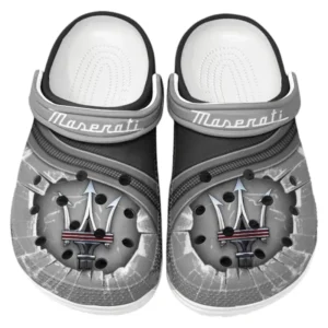 Maserati Crocs Clogs Men Women, Gift For Maserati Fan CAR188032025131 - Gray