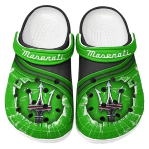 Maserati Crocs Clogs Men Women, Gift For Maserati Fan CAR188032025131 - Green