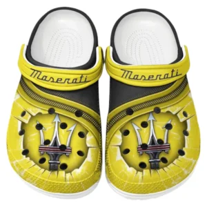 Maserati Crocs Clogs Men Women, Gift For Maserati Fan CAR188032025131 - Yellow