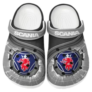 Scania Crocs Clogs Men Women, Gift For Scania Fan CAR188032025136 - Gray
