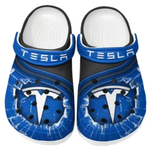 Tesla Crocs Clogs Men Women, Gift For Tesla Fan CAR188032025139 - Blue