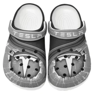 Tesla Crocs Clogs Men Women, Gift For Tesla Fan CAR188032025139 - Gray