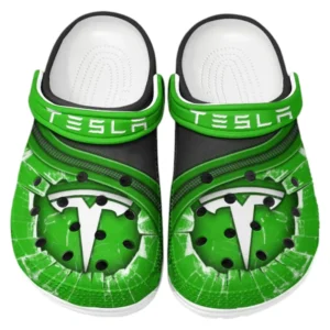 Tesla Crocs Clogs Men Women, Gift For Tesla Fan CAR188032025139 - Green
