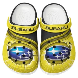 Subaru Crocs Clogs Men Women, Gift For Subaru Fan CAR188032025142 - Yellow