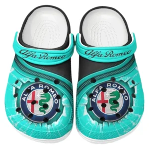 Alfa Romeo Crocs Clogs Men Women, Gift For Alfa Romeo Fan CAR188032025151 - Cyan