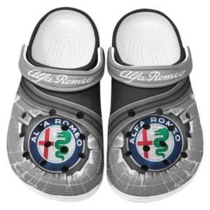 Alfa Romeo Crocs Clogs Men Women, Gift For Alfa Romeo Fan CAR188032025151 - Gray