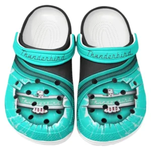 Thunderbird Crocs Clogs Men Women, Gift For Thunderbird Fan CAR188032025155 - Cyan