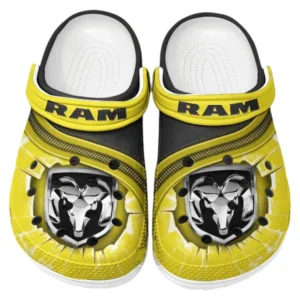Ram truck Crocs Clogs Men Women, Gift For Ram truck Fan CAR188032025160 - Yellow