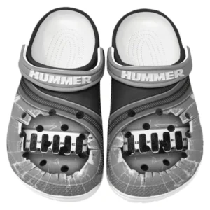 Hummer Crocs Clogs Men Women, Gift For Hummer Fan CAR188032025166 - Gray