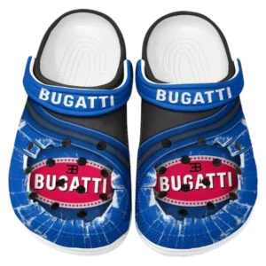 Bugatti Crocs Clogs Men Women, Gift For Bugatti Fan CAR188032025175 - Blue