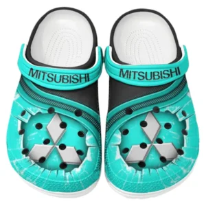 Mitsubishi Crocs Clogs Men Women, Gift For Mitsubishi Fan CAR188032025177 - Cyan