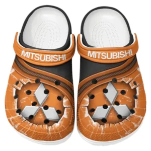 Mitsubishi Crocs Clogs Men Women, Gift For Mitsubishi Fan CAR188032025177 - Orange
