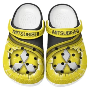 Mitsubishi Crocs Clogs Men Women, Gift For Mitsubishi Fan CAR188032025177 - Yellow