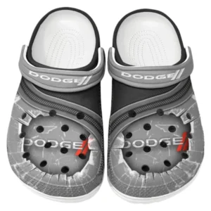 Dodge Crocs Clogs Men Women, Gift For Dodge Fan CAR188032025182 - Gray